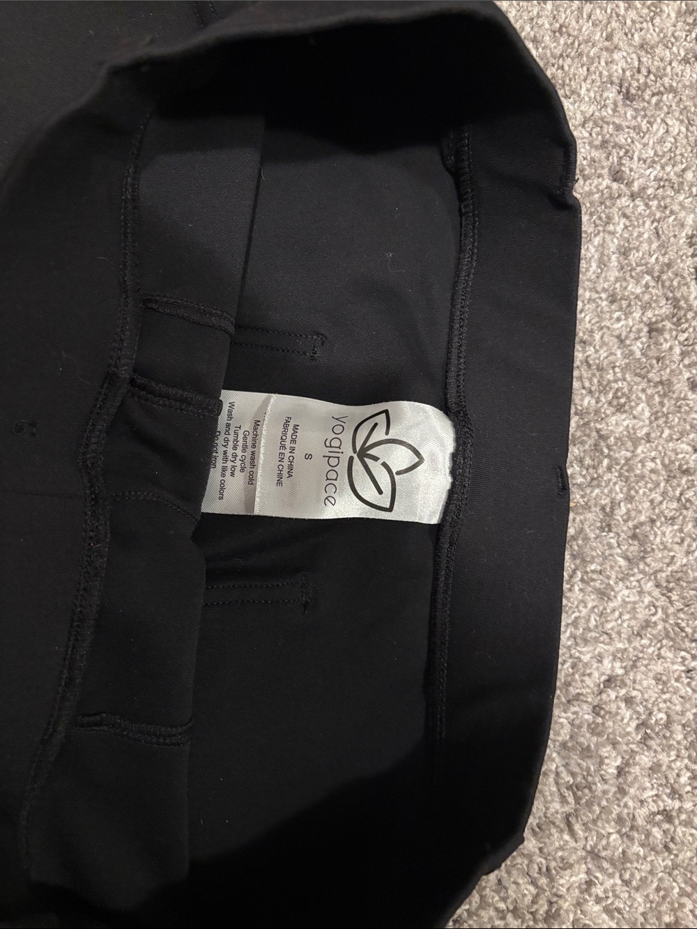 Yogipace women’s petite Black elastic Straight-Leg Bottoms - Picture 3 of 5